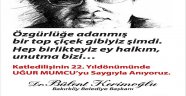 Bakırköy'den Uğur Mumcu Sevenlerine Davet